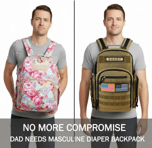 Miniatura 2 de MIRACOL Bolsa de pañales para bebé para papá: poliéster 900D de grado militar con más de 16 bolsillos múltiples para papá activo - 40L XL capacidad
