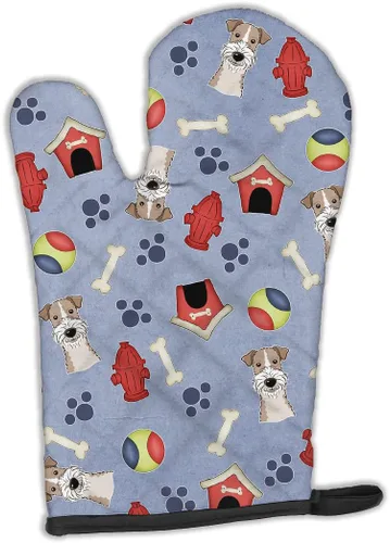 Miniatura 140 de Caroline's Treasures BB4020OVMT Dog House Collection Border Collie - Guante de horno grueso resistente al calor para sartenes calientes y horno