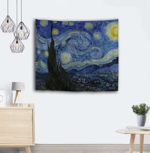 Miniatura 4 de WIHVE - Tapiz para colgar en la pared, de diseño floral bohemio, hippie, psicodélico, étnico, decorativo, de tela para dormitorio, decoración