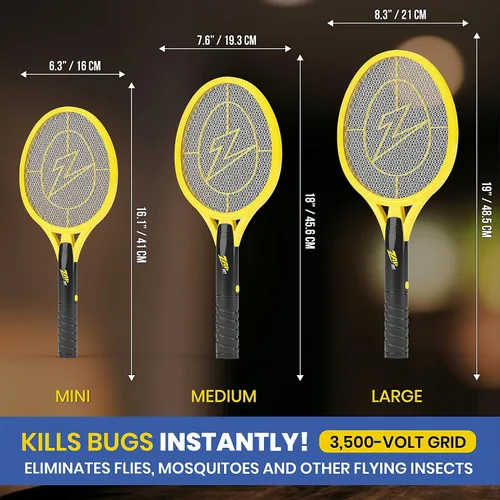 Miniatura 7 de Zap It Bug Zapper - Raqueta de exterminador de insectos con batería (2 pilas AA incluidas), 3500 voltios, paquete de 2