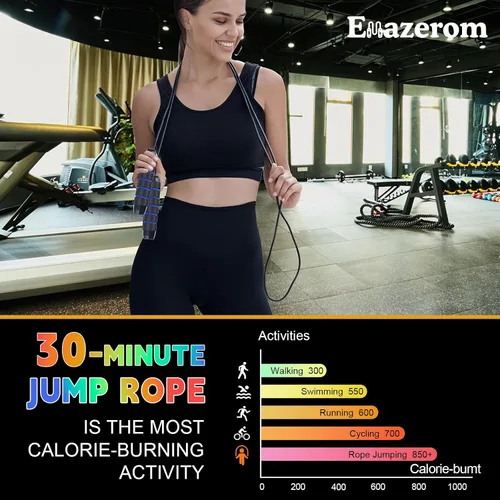 Miniatura 7 de Jump Rope for Women Men Kids, Adjustable Skipping Rope with Ball Bearings, Professional Jumping Rope with Foam Handles, Tangle-Free Rapid Speed Jump