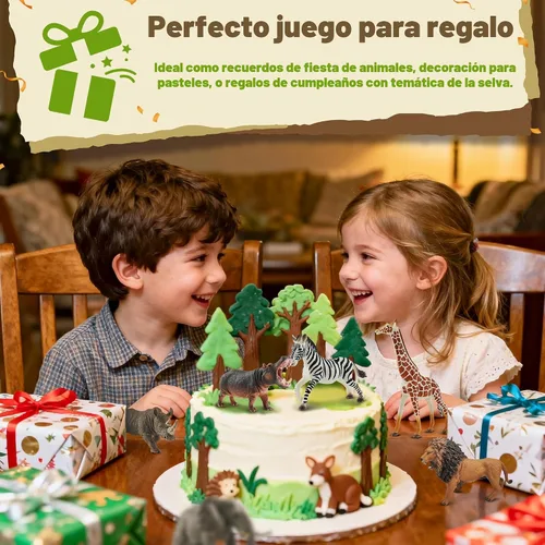 Miniatura 6 de Zippytots 6 piezas figuras de animales de safari para niños de 3-5 años figuras realistas de animales de selva de plástico vida silvestre africana