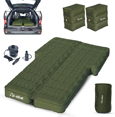Miniatura 7 de D-Hive Colchón de Aire SUV de Durabilidad Inmejorable para Acampar en Automóvil, Tela Oxford 300D Extra Gruesa Duradera, Configuración Rápida