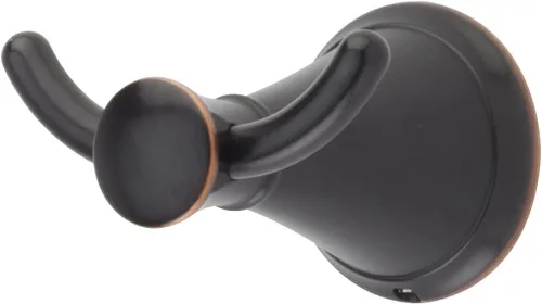 Pfister Saxton BRHGL1Y - Gancho para toallas de baño de doble gancho, montaje en pared, atornillado, acabado de bronce toscano