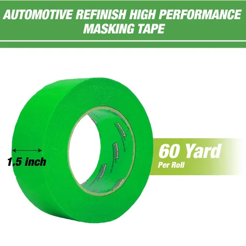 Miniatura 3 de LAUCO DINOGREN - Cinta adhesiva de alto rendimiento para pintura de automóvil, resistente al calor y al agua, verde multiusos (1.5 pulgadas