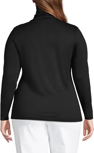 Miniatura 2 de Lands' End - Suéter ajustado, ligero, de cuello alto y manga larga para mujer