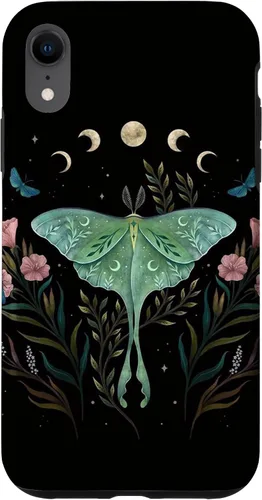 Miniatura 24 de Funda estética Witchy Luna Moth Flower Floral Moon Phases para iPhone 13