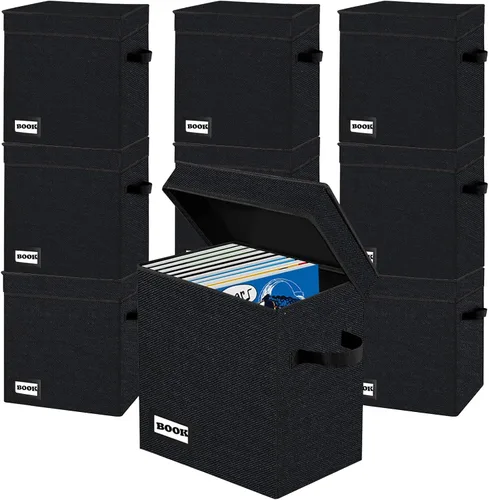 Miniatura 24 de Paquete de 2 Cajas de Almacenamiento de Cómics de Colección, Organizador Protector 15.8" X 7.8" X 11.8" Caja Corta Plegable con Capacidad