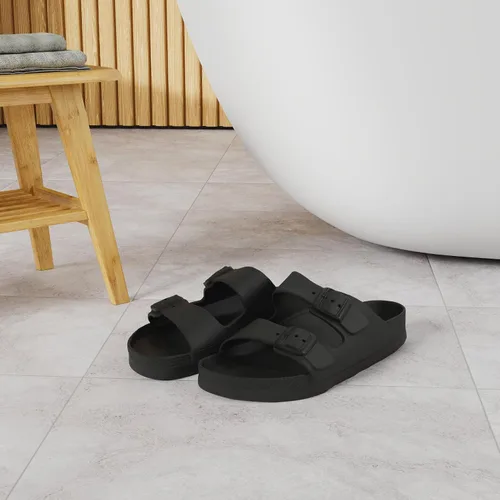 Miniatura 2 de FUNKYMONKEY Sandalias planas de EVA ajustables con doble hebilla para hombre