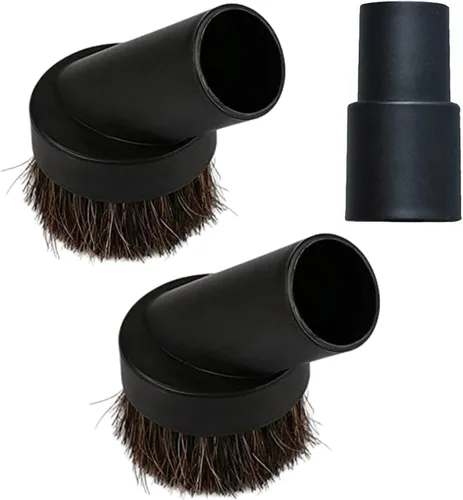 Shop Vac Attachments - Cepillo redondo de repuesto para polvo, cerdas suaves, 1.25 pulgadas, 1-1/4 pulgadas, 1.260 in, cepillo negro para cepillos