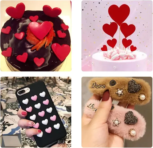 Miniatura 7 de Molde de silicona de 2 piezas en forma de corazón, molde de fundición para joyería en forma de corazón de tamaño mixto para hacer aretes y proyectos
