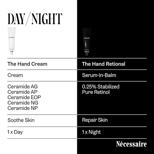 Miniatura 8 de Nécessaire The Hand Duo – El Set de Regalo de Vacaciones de Crema de Manos + Tratamiento de Manos con Retinol para Manos Secas – Humedad Diaria +