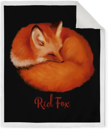 Miniatura 2 de Jekeno Manta Sherpa de zorro rojo, suave y cálida, manta ligera para viajes, camping, viajes, campamento, para mujeres y adultos, regalo de 50 x 60