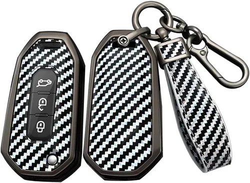 Miniatura 10 de ontto Funda plegable para llave de automóvil compatible con Ford Territory 2020-2023 EV/Accesorios de titanio, protector de llave antiarañazos
