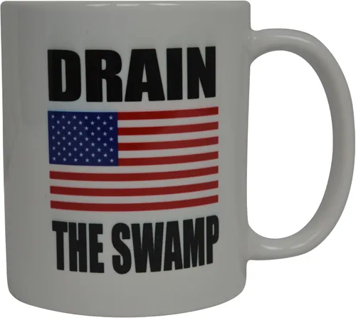 Miniatura 2 de Rogue River Tactical Taza de café conservadora republicana, bandera de Estados Unidos, Drenaje americano del pantano, taza de himno nacional, regalo