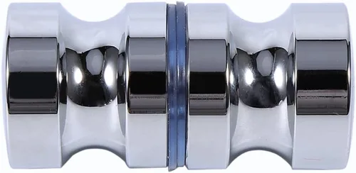 Miniatura 2 de TOPINCN Manija de puerta de baño redonda de aleación de aluminio de una sola cara de cristal de ducha perilla enemigo baño ducha gabinete manija