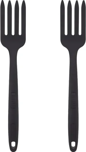 Hemoton Tenedores ergonómicos para ensalada de pasta, juego de tenedores de cocina de silicona resistentes al calor, utensilios de cocina prácticos