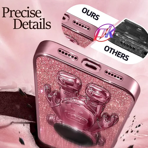 Miniatura 9 de Buleens Funda para iPhone 11 Pro Max Astronauta, Fundas Transparentes para iPhone 11 ProMax con Papel con Purpurina y Soporte de Astronauta, Mujeres