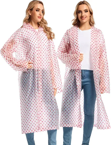 Miniatura 9 de 2 abrigos de lluvia de Borogo para adultos, chaquetas de lluvia reutilizables para hombres y mujeres