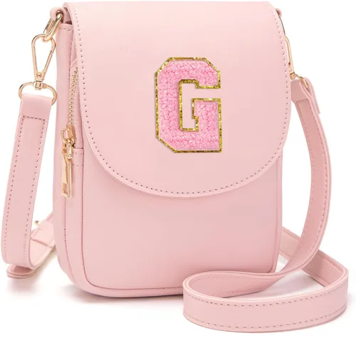 Miniatura 90 de Viverte Bolso Cruzado para Niñas Adolescentes Pequeñas, Bolso Inicial para Celular, Pequeña Cartera para Niños Pequeños, Bolso de Cuero con Tres
