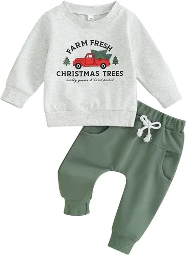 Miniatura 257 de Adobabirl Conjunto de sudadera y pantalones de Halloween para bebé, sudadera y pantalones con parche de calabaza para Halloween, otoño, ropa de bebé