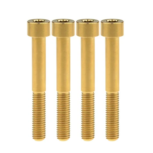 Miniatura 31 de Tornillos de titanio Ti M8 x15 20 25 30 35 40 45 50 60 2.756 in 0.049 in de paso hexagonal Allen Tornillos de cabeza hueca paquete de 4