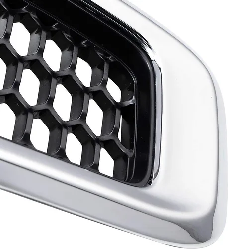 Miniatura 4 de Juego de insertos de rejilla de malla de panal de abeja, color negro, kit de moldura cromada compatible con Jeep Cherokee 2014-2018