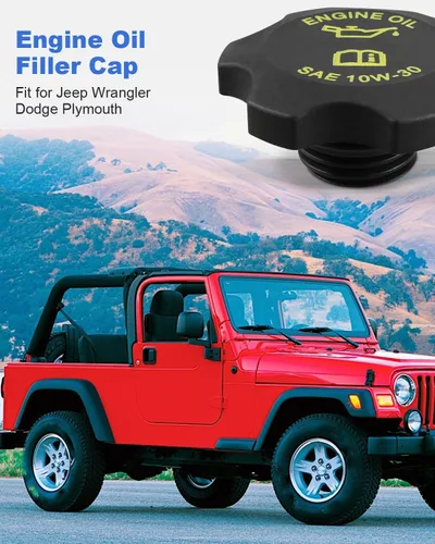 Miniatura 2 de Tapa de llenado de aceite Tapa de llenado de aceite del motor Compatible con Jeep Wrangler Grand Cherokee Liberty, Compatible