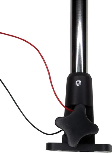 Miniatura 6 de Pactrade Marine Luz de anclaje de popa plegable para barco, luz de anclaje LED blanca redonda, poste ajustable, USCG, 2 NM, para yate, pontón