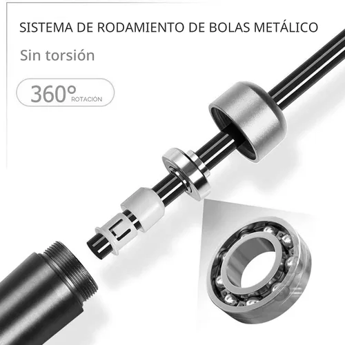 Miniatura 2 de Redify Cuerda de saltar con peso para entrenamiento físico (1 libra), rodamiento de bolas sin enredos, cuerda de saltar de velocidad rápida para Gris