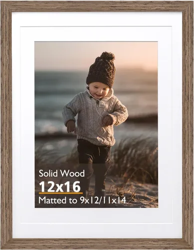 Miniatura 125 de KINLINK 3.5x5 Picture Frame, Ash Black Solid Wood Frame with Plexiglass for Table Top and Wall Mounting, Photo Frame for Horizontal or Vertical