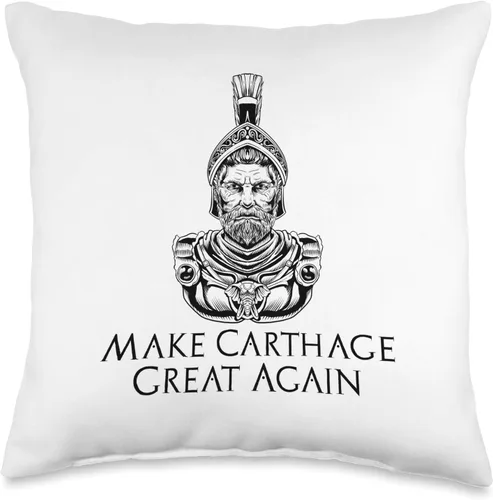 Hannibal Barca & Carthaginian History Lover Gifts Antiguo Carthaginian History – Make Cartage Again Throw Pillow (16.0 x 16.0 in), multicolor