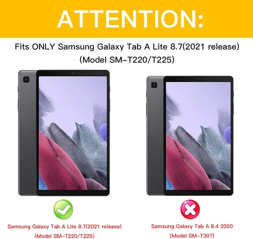 Miniatura 2 de Funda Samsung Galaxy Tab A7 Lite de 8.7 pulgadas con soporte, a prueba de golpes, resistente a los golpes, para Galaxy Tab A7 (SM-T220/T225)