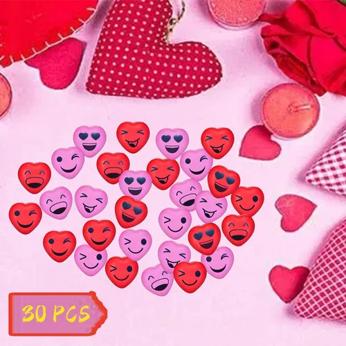 Miniatura 5 de 30 bolas de estrés para el día de San Valentín, mini bolas sonrientes para aliviar el estrés de 1.5 pulgadas, bolas sonrientes divertidas