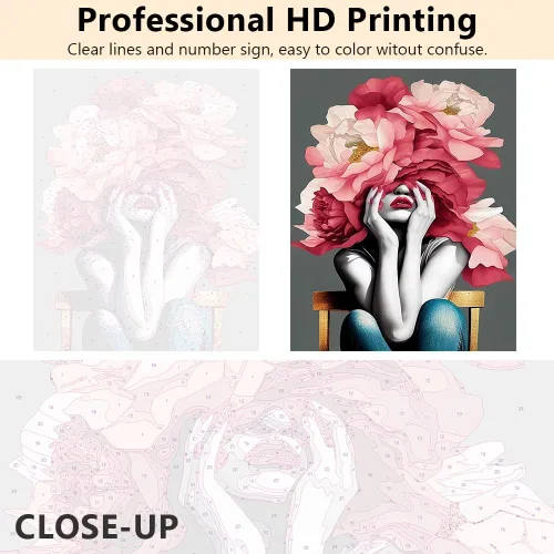 Miniatura 3 de TUMOVO Pintura por números para adultos, principiantes, niñas, kits de pintura por números, pintura acrílica para adultos y niños, pintura por