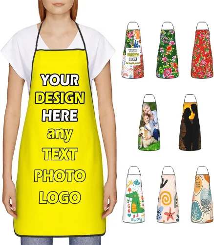 Miniatura 17 de Delantales impermeables personalizados para diseñar tu propia foto logotipo texto para cocinar hornear 28.3 x 20.4 pulgadas