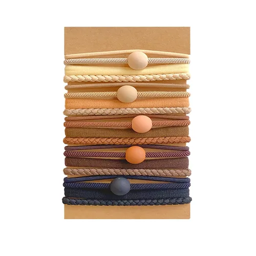 Miniatura 12 de Bandas para el cabello para mujeres y niñas, 20 pulseras bohemias para el cabello, lazos elásticos lindos para el cabello sin daños, bandas finas