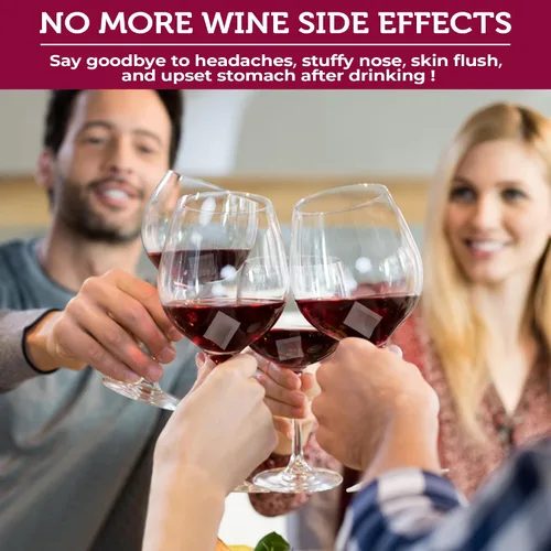 Miniatura 4 de Filtro de vino, paquete de 12 filtros de vino para histaminas y sulfitos, sulfito de vino e histamina, evita alergias al vino y dolores de cabeza