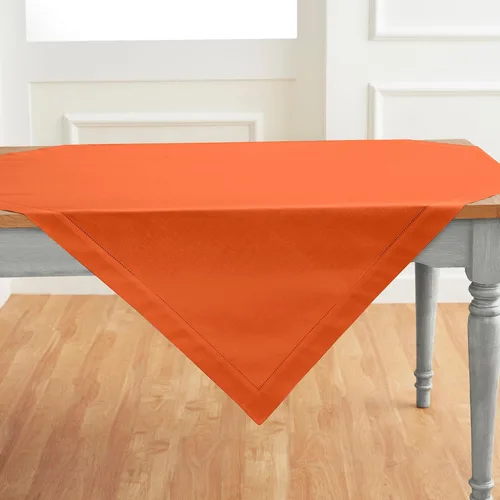 Miniatura 48 de Solino Home Mantel cuadrado de lino y algodón con vainica, 52 x 52 pulgadas, lavable a máquina para verano, 4 de julio