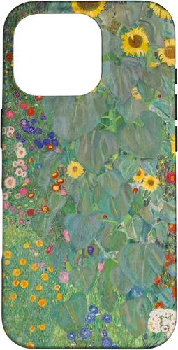 Miniatura 19 de iPhone 14 Plus Flower Garden Klimt Pintura Arte Floral Verde Cubierta Teléfono Funda