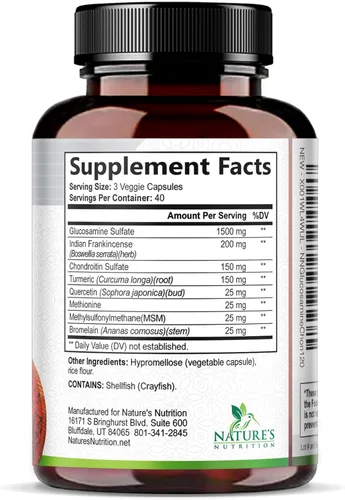 Miniatura 9 de Glucosamina Condroitina MSM - Suplemento de apoyo articular para la movilidad articular y el apoyo del cartílago para hombres y mujeres