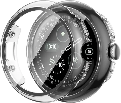Miniatura 14 de JZK Paquete de 2 fundas protectoras de pantalla para Google Pixel Watch 2 (2023) / Pixel Watch, carcasa protectora general resistente a los arañazos