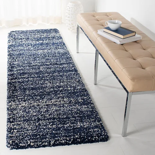 Miniatura 33 de SAFAVIEH Hudson Shag Collection - Alfombra decorativa de 2 x 3 pies, color marfil y azul marino, no desprende pelusa y de fácil cuidado, 2 pulgadas