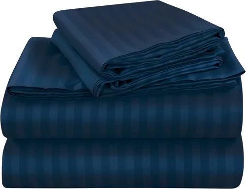 Miniatura 19 de ROYALE LINENS Juego de 4 sábanas King - Ropa de cama de microfibra cepillada suave de 1800 hilos - 1 sábana ajustada y 1 sábana lisa, 2 fundas