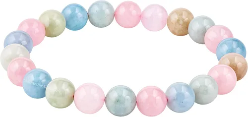 Miniatura 870 de Amazing Gemstone Pulsera de cristal para mujeres y hombres, pulsera de cristal curativo de protección, pulsera elástica con cuentas de piedras