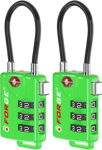 Miniatura 18 de Cerraduras para equipaje con cable aprobadas por la TSA, combinación reajustable con cuerpo de aleación, Moderno