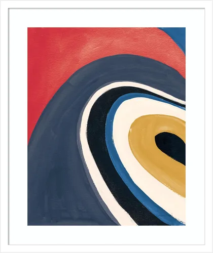 Miniatura 15 de Amanti Art Framed Wall Art Print 21x17 In the Groove I Retro by Danhui Nai, Abstract Wall Art, Modern Contemporary Decor, Small Poster Painting