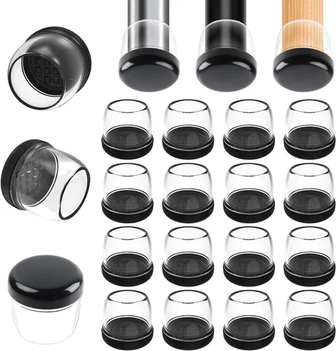 Miniatura 9 de Deslizadores de silla para suelos alfombrados, 16 piezas deslizantes redondos para muebles, protectores de patas de silla para alfombra, hacen que