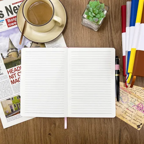 Miniatura 4 de Cuaderno Diario, Cuaderno Universitario Rayado A5 160 Páginas, Diarios de Tapa Dura para Escribir, Cuadernos para Trabajo Oficina Escuela Mujeres