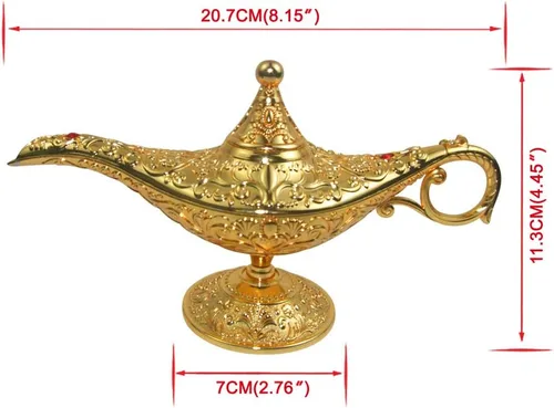 Miniatura 3 de Lámpara clásica de Aladino de leyenda vintage, luz mágica de los deseos, coleccionable, rara, clásica, árabe, accesorios de disfraces, lámpara